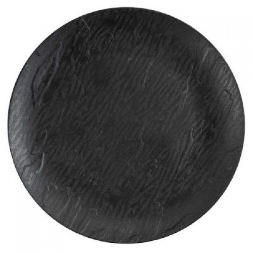 Mahogany - 10 Elegant Black Dinner Plates 26cm / 10inch