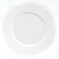 Casual - 10 Elegant White Dinner Plates 26cm / 10inch