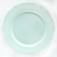 Casual - 10 Elegant Turquoise Dessert Plates 19cm / 7.5inch