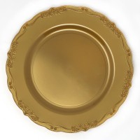 Casual - 10 Elegant Gold Dinner Plates 26cm / 10inch