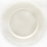 Casual - 10 Elegant Cream Dinner Plates 26cm / 10inch