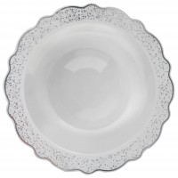Confetti - 10 Elegant Silver Soup Bowls 400ml / 13.5oz