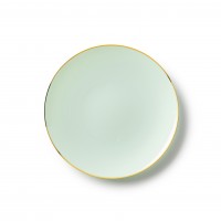 Classic - 10 Elegant Turquoise/Gold Dessert Plates 19cm / 7.5inch