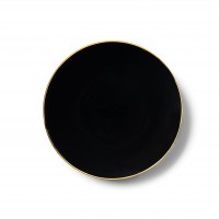 Classic - 10 Elegant Black/Gold Dessert Plates 19cm / 7.5inch
