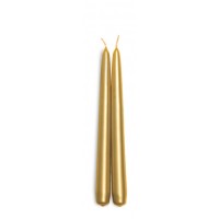 8 Elegant Gold Candles 24cm / 9.5inch