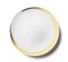 Whisk - 10 Elegant White/Gold Dinner Plates 26cm / 10inch
