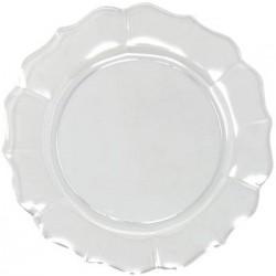 Scallop - 10 Elegant Transparent Dinner Plates 26cm / 10inch