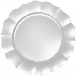 Scallop - 10 Elegant White Dinner Plates 26cm / 10inch