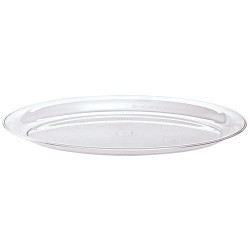 Elegant Transparent Oval Serving Tray Large