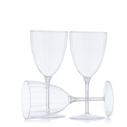 8 Elegant Transparent Wine Glasses 200ml / 7oz