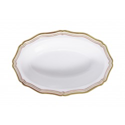 Aristocrat - 10 Elegant White/Gold Dessert Bowls 150ml / 5oz