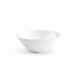 Curve - 10 Elegant White/Silver Soup Bowls 400ml