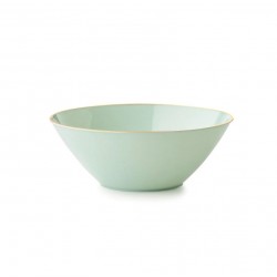 Curve - 10 Elegant Turquoise/Gold Soup Bowls 400ml