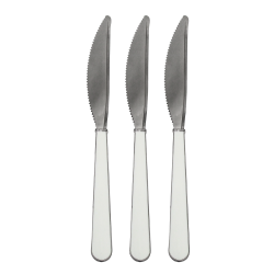 20 Elegant Silver/White Knives