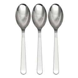 20 Elegant Silver/White Spoons