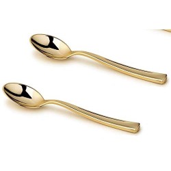 24 Gold Mini Spoons