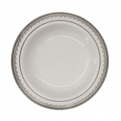Prestige - 10 Elegant White/Silver Soup Bowls 400ml / 13.5oz