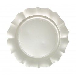 Scallop - 10 Elegant Pearl Dinner Plates 26cm / 10inch