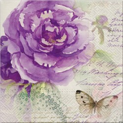 20 Napkins Miracle Rose Purple - 33x33cm / 13x13inch 3 ply