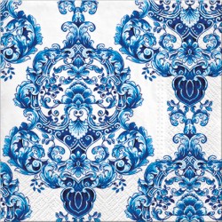 20 Napkins Porcelain Ornament Blue - 33x33cm / 13x13inch 3 ply