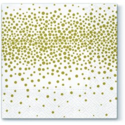 20 Napkins Confetti Gold - 33x33cm / 13x13inch 3 ply