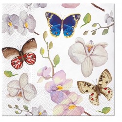 20 Napkins Orchidea Butterfly - 33x33cm / 13x13inch 3 ply