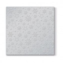 20 Napkins Inspiration Winter Flakes Silver - 33x33cm / 13x13inch 3 ply
