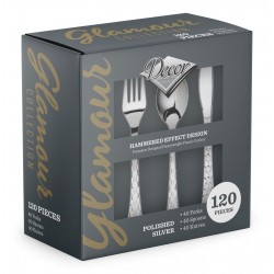 Glamour - 120pc Elegant Silver Cutlery Set 