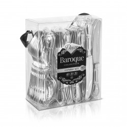 Baroque - 80pc Elegant Silver Cutlery Set 