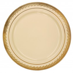 Prestige - 10 Elegant Cream/Gold Dinner Plates 26cm / 10inch