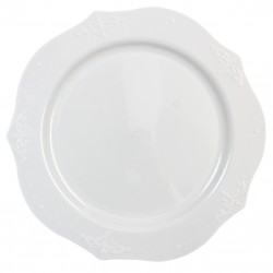 Antique - 20 Elegant White Dessert Plates 17cm / 6.5inch