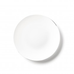 Classic - 10 Elegant White/Silver Dessert Plates 19cm / 7.5inch